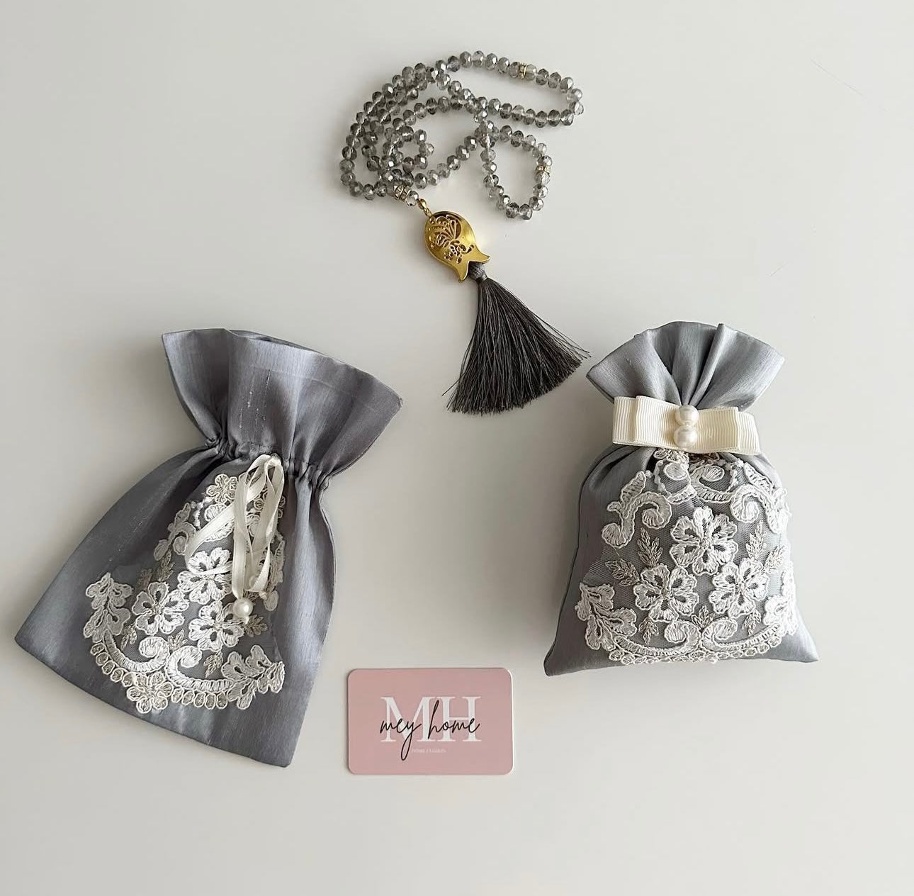 Flower basket gray set