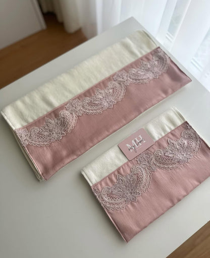 Pink towel set